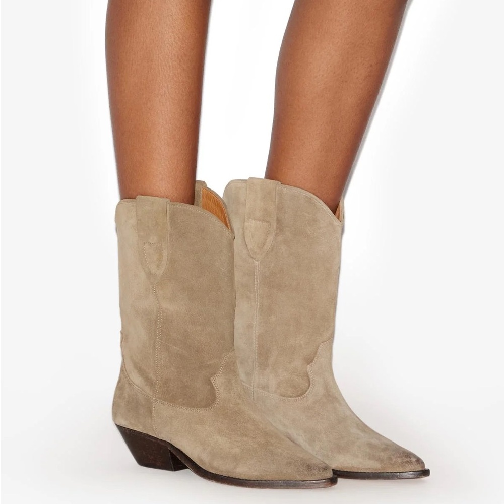 Mango Suede cowboy western Women's Boots- 38 never worn